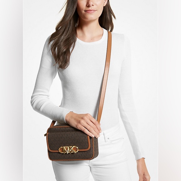 Michael Kors Parker Medium Logo Crossbody Bag - Picture 14 of 15